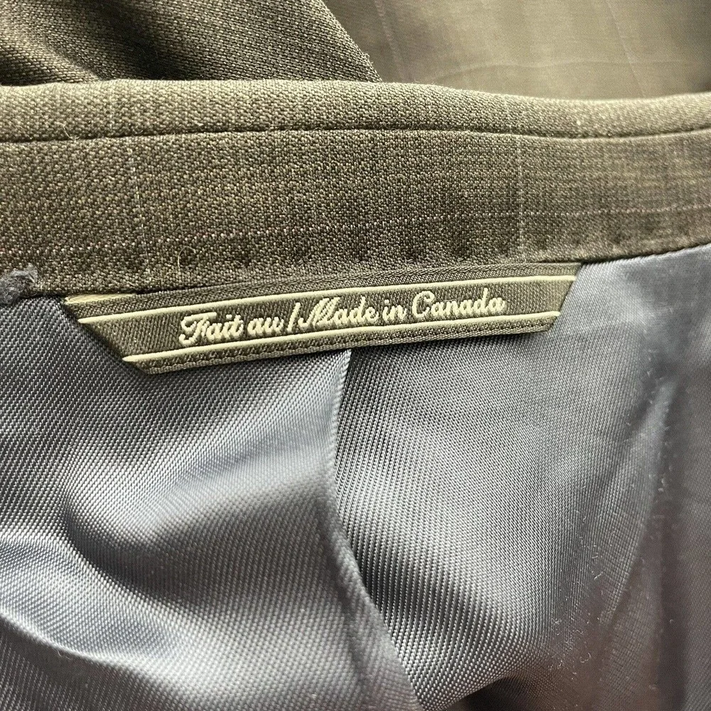 Jack Victor Sport‎ Coat Mens 46R Gray Super 100s Wool Suit Jacket
